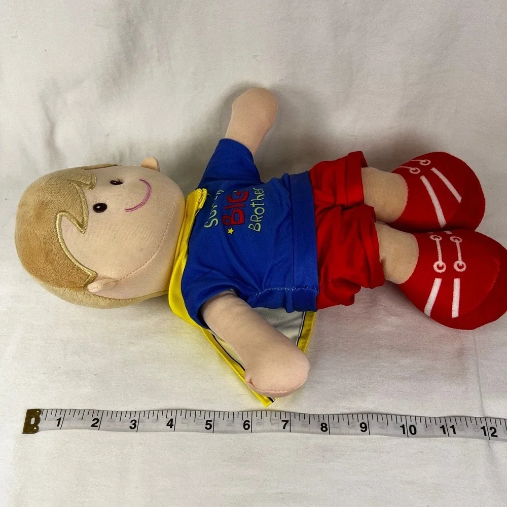Baby Ganz Super Big Brother Plush Boy Doll Small Blue Red Good Superhero Cape